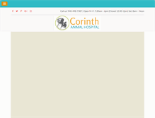 Tablet Screenshot of corinthanimalhospital.com